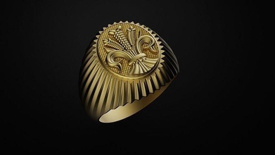ring pattern jewelry gold silver jewellery jewel fashion white sterling man mens rings 3d print model - Mito3D