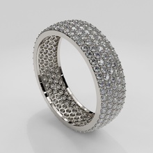 ring pflastern azurblau schnitt schmuck silber druckbar juwel diamant mode platin prototyp entwickeln hochzeit gold luxus engagement stil cad ringe 3d print model - Mito3D