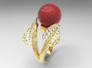 ring Perle Schmuck pearl oyster perline Tauchen das sealife seashell Ringe 3d print model - Mito3D