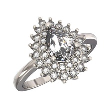 anneau de poire bijoux or la l'anneau luxe les anneaux 3d print model - Mito3D