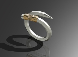 ring pencil jewelry gold printable ringpencl jewels jewellery silver wedding weddingrings rings 3d print model - Mito3D