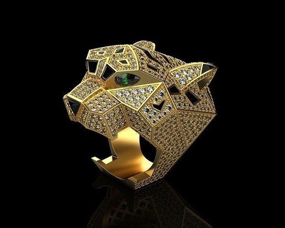 ring phantere 2151 jewelry chopard bulgari 3d 3dmodel rings print printing 3d print model - Mito3D