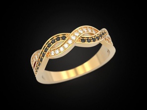 anello a spirale in molti formati gioielli codino dimensioni di stampa 3dprinted stampabile anelli il design gioiello d'oro moda printabl la oro altri prototipazione argento 3d print model - Mito3D