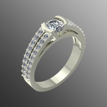 anello pk 13 gioielli oro moda anelli stampabile gemma diamante bellezza argento disco di platino prototipazione matrimonio fidanzamento gioiello zaffiro gemme 3d print model - Mito3D
