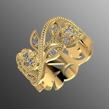 anello pk 14 gioielli oro moda anelli stampabile gemma diamante bellezza argento disco di platino prototipazione matrimonio fidanzamento gioiello zaffiro gemme 3d print model - Mito3D