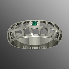 anello pk 15 gioielli oro moda anelli stampabile gemma diamante bellezza argento disco di platino prototipazione matrimonio fidanzamento gioiello zaffiro gemme 3d print model - Mito3D