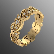 anello pk 24 gioielli oro moda anelli stampabile gemma diamante bellezza argento disco di platino prototipazione matrimonio fidanzamento gioiello zaffiro gemme 3d print model - Mito3D