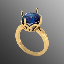 anello pk 38 gioielli oro moda anelli stampabile gemma diamante bellezza argento disco di platino prototipazione matrimonio fidanzamento gioiello zaffiro gemme 3d print model - Mito3D