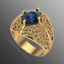 ring pl147 schmuck wertvoll gold juwel silber druckbar brillant diamant hochzeit mode finger sterling saphir ringe rubin 3d print model - Mito3D