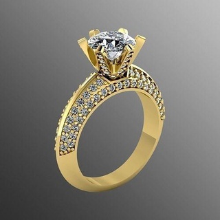 bague pl7 bijoux or mode 3djewels 3djewellery 3dring anneaux bijou diamant moderne engagement argent engagem mariage gemme 3djewelry 3d print model - Mito3D