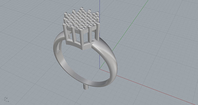 anel poligonal solitário brinco pingente ouro prata borda jóia jóias cristais Pandora charme moda 3D print model - Mito3D