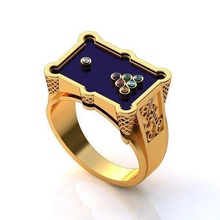anel da piscina jóias 3d imagem pulseira pingente brincos exclusiva de pedra diamante ouro protótipo stl 3dm anéis 3d print model - Mito3D