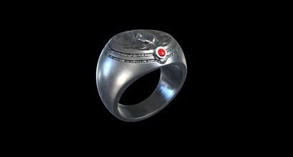 anel cromada aço metálico isolado alumínio brilhando ferro reflexão joalheria super argolas 3d print model - Mito3D