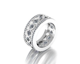 anillo princesa joyería joya joya lujo oro plata brillante diamante anillo platino blanco Moda belleza libra esterlina compromiso imprimible alfabeto eternidad banda Boda anillos 3d print model - Mito3D
