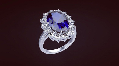 ring princess 77 jewelry diana kate middleton brilliant gem showbiz celebrity individual rings 3d print model - Mito3D
