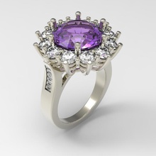 ring princess smile jewelry gold diamonds rings 3d print model - Mito3D