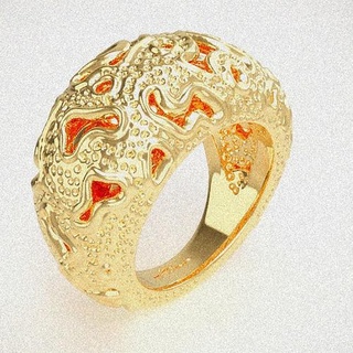 ring print design jewellery unique jewelry rings gem art beauty colors gold mathematical 3d print model - Mito3D