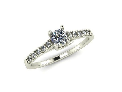 anel impressão 3d solitario joalheria argolas diamante ouro prata anello jóias brilhante solitário Casamento noivado safira gema 3d print model - Mito3D