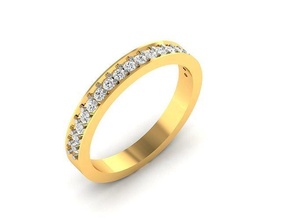 bague imprimable 3dmodel bijoux mariage engagement platine or gemme bijou diamant 3d argent mode beauté brillant anneaux 3d print model - Mito3D