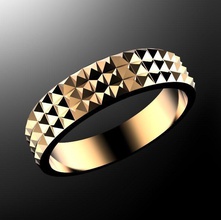 anello di piramidi gioielli oro argento diamante gemma gioiello stampabile fidanzamento matrimonio 3dmodel prototipo brillante 3dprint le piazze il metallo spike thorn tenone anelli 3d print model - Mito3D