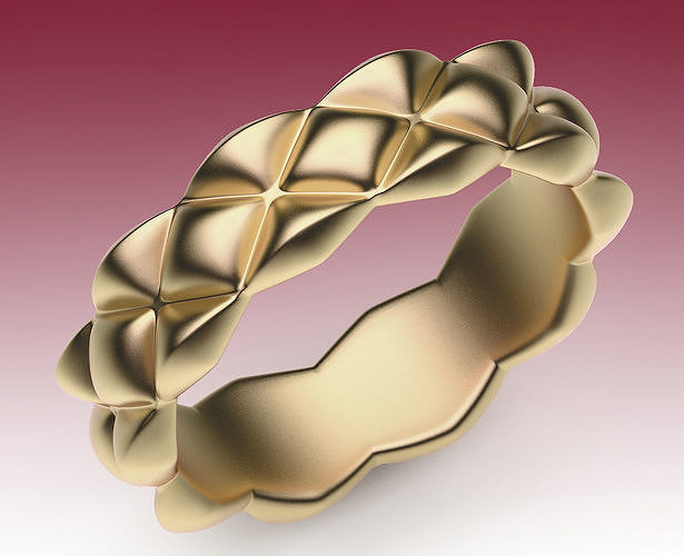 squillare leggero nozze Fidanzamento oro argento stile moda ondulato dimensionale sterlina stampabile gioielleria anelli 3D print model - Mito3D