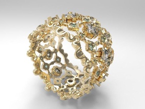 yüzük kraliçe Elizabeth stl 3 boyutlu Yazdır model yüzükler mücevher takı taşlar değerli taş elmas elmaslar parlak altın gümüş yazdırılabilir moda güzellik 3d print model - Mito3D