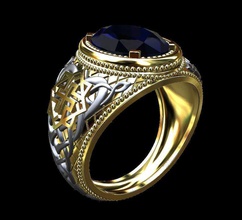 ring r001 jewelry jewel gem diamond jewellery gemstone sapphire emerald gems topaz ruby diamonds gold silver rings 3d print model - Mito3D