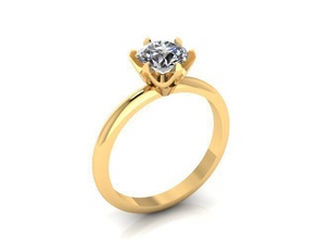 ring r0033 jewelry diamond gem jewel jewellery rings engagement 3d print model - Mito3D