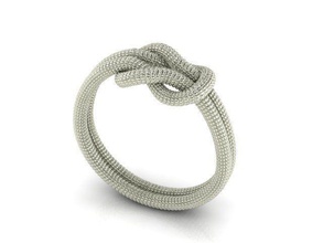 anillo r0052 la joyería el diamante gem joya los anillos nudo 3d print model - Mito3D