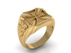 ring r0104 gold jewel jewellery jewelry men rings 3d print model - Mito3D