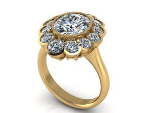ring r0117 Schmuck diamond gold Juwel Ringe engagement 3d print model - Mito3D