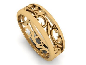 ring r0150 gold jewel jewellery jewelry rings 3d print model - Mito3D