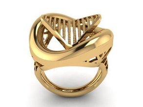 ring r0195 jewelry gold jewel jewellery rings 3d print model - Mito3D