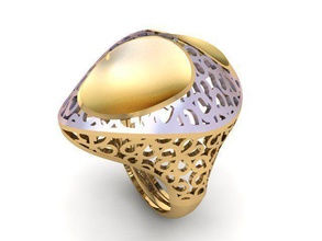 ring r0237 jewelry gold jewel jewellery rings 3d print model - Mito3D