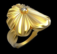 ring r023 jewelry fashion gold diamond gem silver engagement jewel wedding woman jewellery printable gemstone beauty rings 3d print model - Mito3D