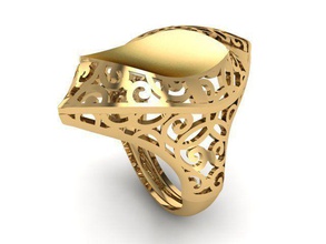ring r0242 jewelry gold jewel jewellery rings 3d print model - Mito3D