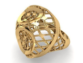 ring r0359 jewelry gold jewel jewellery rings 3d print model - Mito3D