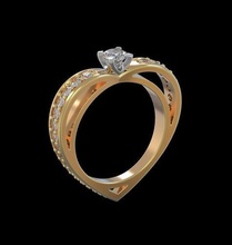 ring r037 jewelery jewelry jewel gold silver sterling engagement wedding jewellery printable diamond print platinum gem rings 3d print model - Mito3D
