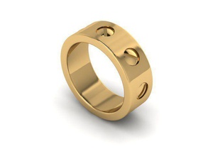 ring r0577 jewelry gold jewel jewellery rings 3d print model - Mito3D