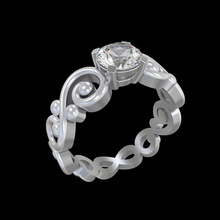 anillo r058 joya joyería plata imprimible platino brillante oro diamante moda belleza libra esterlina rubí zafiro diamante vendimia enganchar esmeralda canalla anillos 3d print model - Mito3D