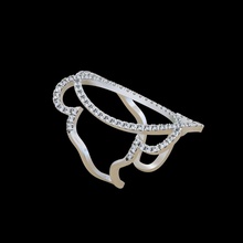 bague r061 bijoux de l'anneau or d'argent le diamant gem joyau imprimable la livre sterling anneau mode blanc en brillant platine d'impression beauté les anneaux 3d print model - Mito3D