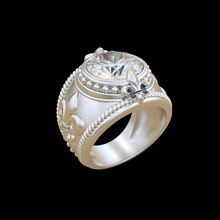 ring-r067 Schmuck Luxus gold Dekoration gem Mode ring sterling bedruckbar ist Silber genial Juwel Diamant-ring Dekor Mode-Schönheit ornament diamant brillant vintag Ringe 3d print model - Mito3D