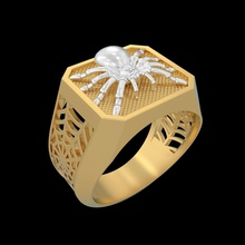 anel r089 jóias luxo ouro a decoração sterling printable de prata jóia vintag anéis o cad aranha teia moda beleza 3d print model - Mito3D