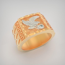 ring r107 Schmuck gold Silber bedruckbar ist Juwel sterling Platin prototyping Hochzeit engagement Ringe eagle gem genial Diamant-ring Mode-Schönheit brillant diamant 3d print model - Mito3D