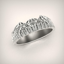 ring r110 jewelry gold silver diamond printable jewel jewellery wedding platinum engagem prototyping cad fashion beauty engagement sterling forest mountains rings 3d print model - Mito3D