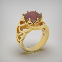 ring r114 jewelry gold silver printable diamond jewel jewellery wedding engagement gem sterling fashion brilliant beauty sapphire print ruby crown rings 3d print model - Mito3D