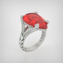 bague r129 bijou bijoux or argent imprimable diamant mariage gemme engagement brillant sterling mode rubis 3d print model - Mito3D