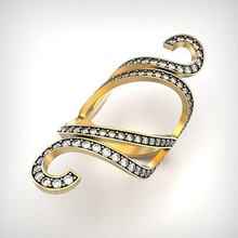 ring r141 jewel jewelry gold silver printable diamond jewellery wedding gem engagement brilliant platinum sterling fashion beauty diamant rings 3d print model - Mito3D