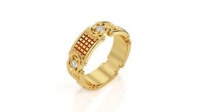 anello r 0087 gioielli ciondolo 14k gioiello il design moda argento oro curve brillante usa canada europa di fidanzamento matrimonio orecchino stampabile anelli 3d print model - Mito3D