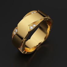 anillo r 0089 la joyería el colgante 14k joya diseño de moda plata oro las curvas brillante estados unidos canadá europa compromiso boda arete imprimible los anillos 3d print model - Mito3D